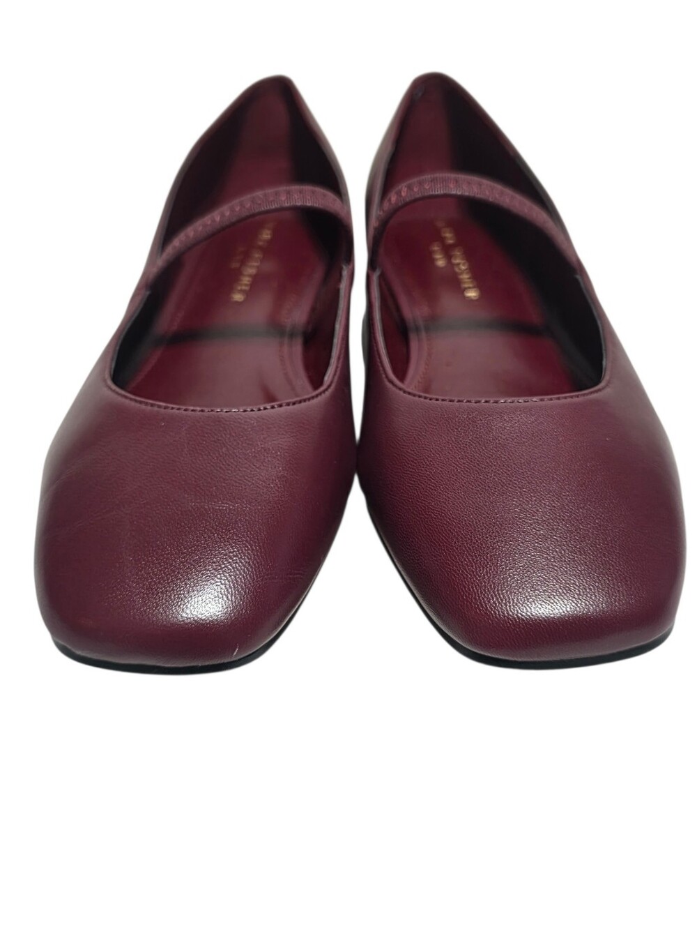 EUC MARC FISHER URELLA MARY JANE LEATHER FLAT BURGUNDY SZ 9 - Picture 3 of 8